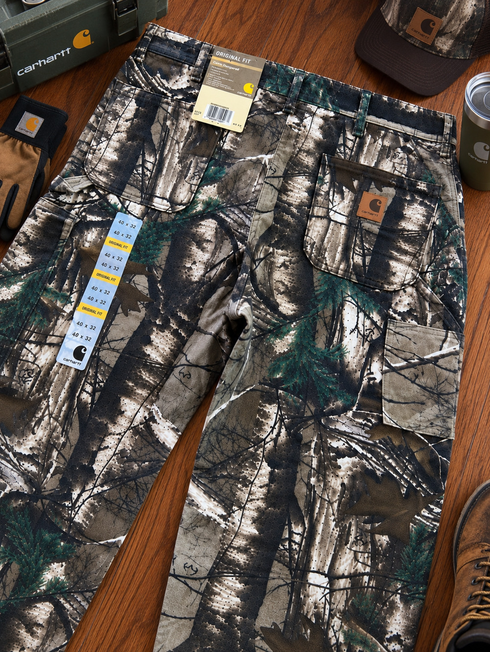 Carhartt Realtree Xtra Camo Dungaree Pants 40x32 B235 977 USA NWT NOS